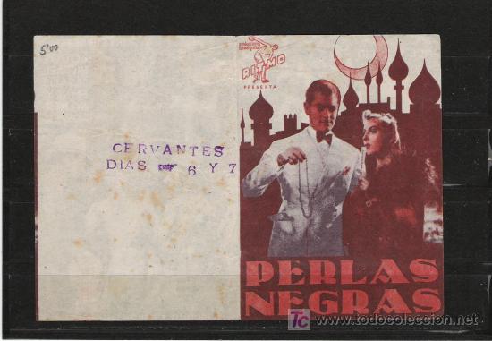 Flyers Publicitaires de Films Anciens: PERLAS NEGRAS    PROGRAMA DOBLE
