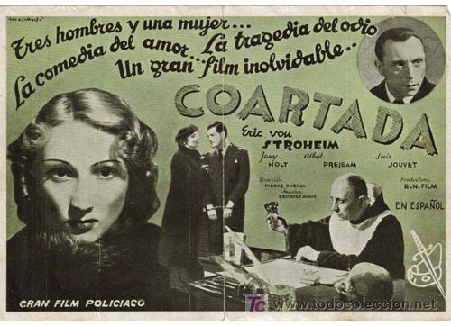 Cine: PTCC 518 COARTADA / VERDI 2 PROGRAMAS en 1 ERIC VON STROHEIM GABY MORLAY - Foto 1