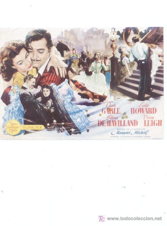 Cine: Programa lo que el viento se llevo.con publicidad.RARO - Foto 1