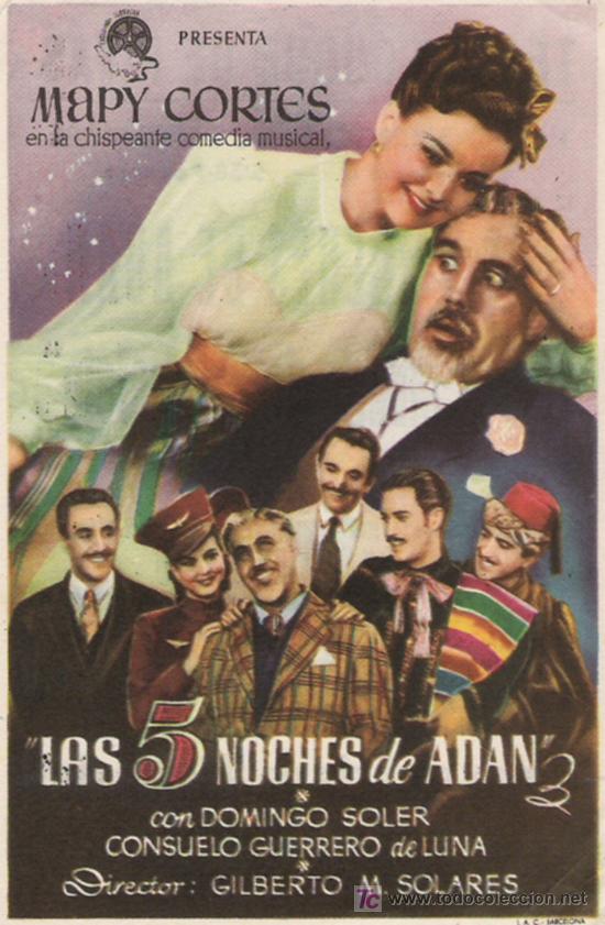 Flyers Publicitaires de Films Anciens: LAS  5  NOCHES DE ADAN