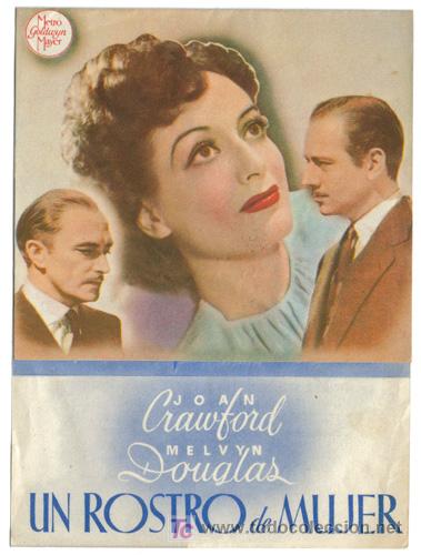 Cine: PTCC 431 UN ROSTRO DE MUJER PROGRAMA DOBLE MGM JOAN CRAWFORD MELVYN DOUGLAS - Foto 1
