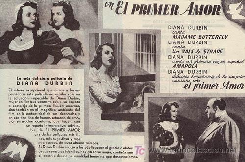 Cine: EL PRIMER AMOR PROGRAMA DOBLE REY SORIA peque&ntilde;o DIANA DURBIN ROBERT STACK - Foto 2