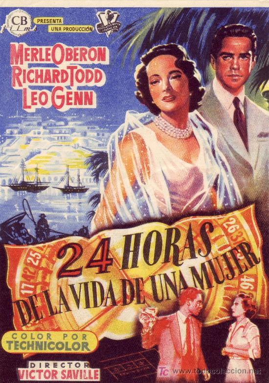 Cine: Programa de Mano-24 HORAS DE LA VIDA DE UNA MUJER - Foto 1