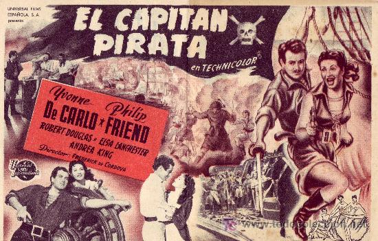 Cine: EL CAPITAN PIRATA -FOLLETO DE MANO - Foto 1