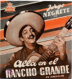 Cine: ALLA EN EL RANCHO GRANDE PROGRAMA DOBLE CIFESA JORGE NEGRETE - Foto 1