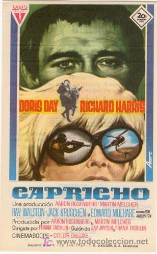 Cine: CAPRICHO PROGRAMA SENCILLO FOX RADIO DORIS DAY RICHARD HARRIS - Foto 1