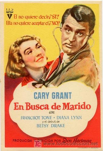 Cine: EN BUSCA DE MARIDO PROGRAMA SENCILLO RKO CARY GRANT - Foto 1