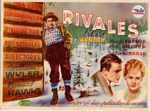 Cine: RIVALES PROGRAMA SENCILLO CEPICSA JOEL MCCREA FRANCES FARMER - Foto 1