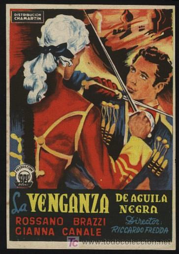  Flyers Publicitaires de films Anciens: Q-02609- La venganza de aguila negra (La vendetta di Aquila Nera) ROSSANO BRAZZI