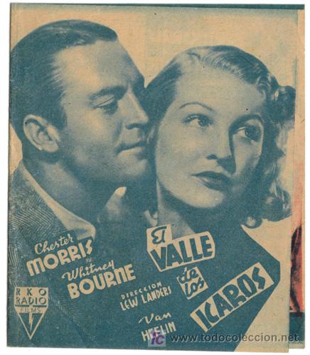 Cine: PTCC 417 EL VALLE DE LOS ICAROS PROGRAMA DOBLE RKO CHESTER MORRIS - Foto 1