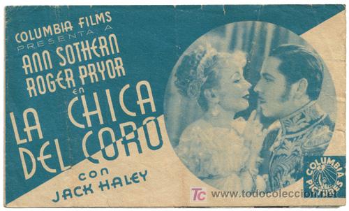 Cine: PTCC 523 LA CHICA DEL CORO PROGRAMA DOBLE COLUMBIA ANN SOTHERN - Foto 1