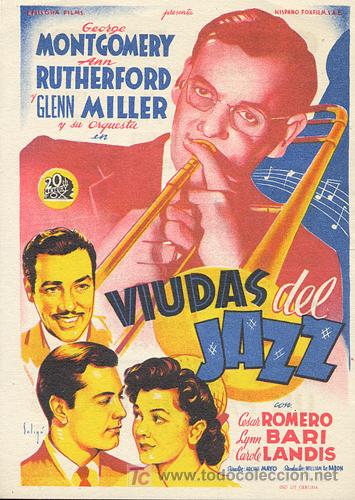 Cine: VIUDAS DEL JAZZ PROGRAMA SENCILLO 20TH CENTURY FOX SOLIGO CAROLE LANDIS GLENN MILLER