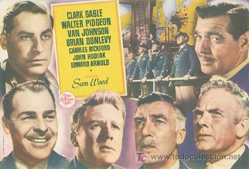 Cine: PTCC 413 SUBLIME DECISION PROGRAMA DOBLE MGM CLARK GABLE WALTER PIDGEON VAN JOHNSON - Foto 2