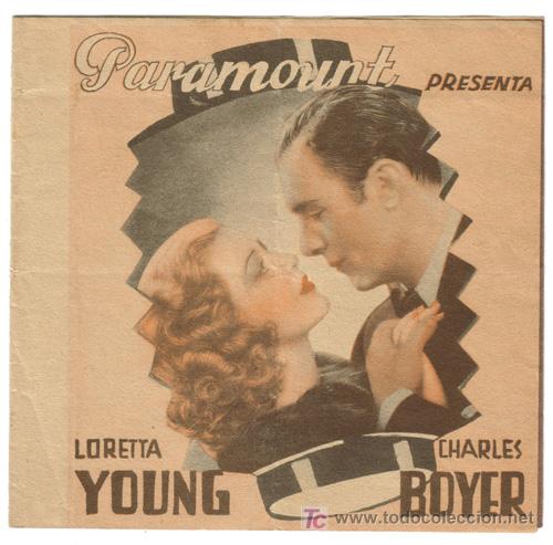 Cine: PTCC 416 SHANGHAI PROGRAMA DOBLE PARAMOUNT LORETTA YOUNG CHARLES BOYER WARNER OLAND - Foto 1