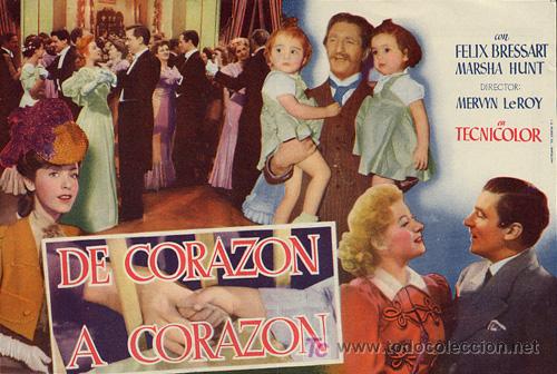 Cine: DE CORAZON A CORAZON PROGRAMA DOBLE MGM GREER GARSON WALTER PIDGEON - Foto 2