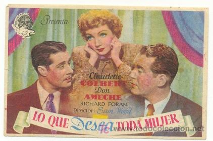 Cine: Lo que desea toda mujer - Con Claudette Colbert - Foto 1