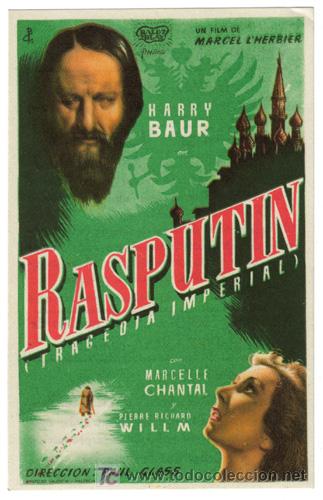 Cine: RASPUTIN PROGRAMA SENCILLO BALET Y BLAY HARRY BAUR - Foto 1