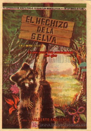 Cine: EL HECHIZO DE LA SELVA PROGRAMA SENCILLO INTERPENINSULAR CINE ESPA&Ntilde;OL - Foto 1