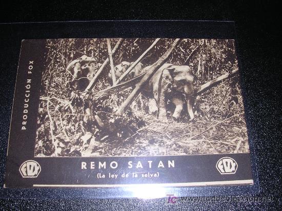 Cine: REMO SATAN, LA LEY DE LA SELVA, PRODUCCION FOX - Foto 1
