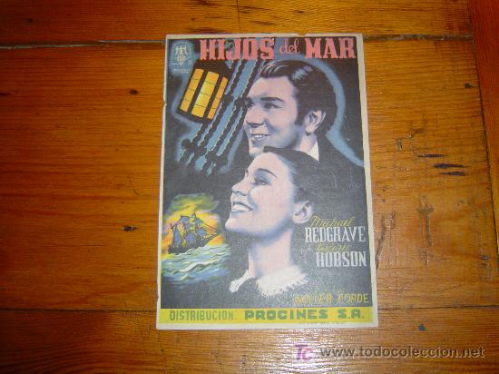 Cine: Folleto pelicula Hijos del Mar. - Foto 1