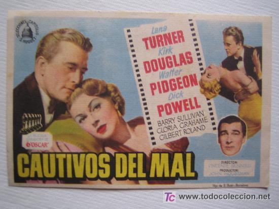 Foglietti di film di film antichi di cinema: Cautivos del mal