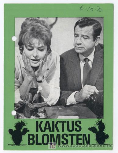 Cine: PTCC 328 FLOR DE CACTUS PROGRAMA LIBRITO DANES INGRID BERGMAN WALTER MATTAHU - Foto 1