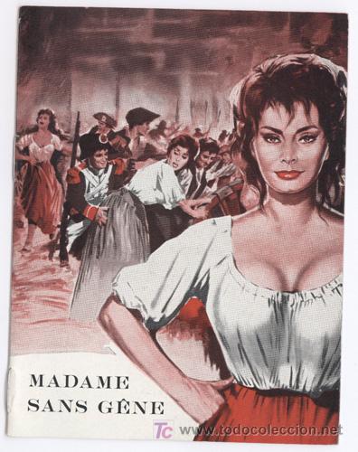 Cine: PTCC 442 MADAME SANS GENE PROGRAMA LIBRITO DANES SOFIA LOREN - Foto 1