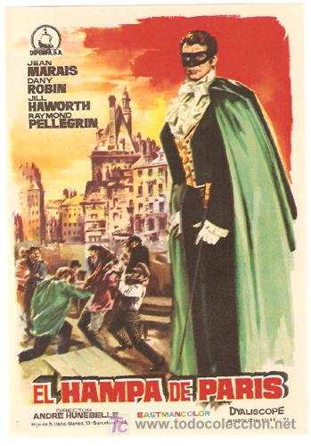 Cine: EL HAMPA DE PARIS PROGRAMA SENCILLO DIPENFA JEAN MARAIS DANY ROBIN - Foto 1