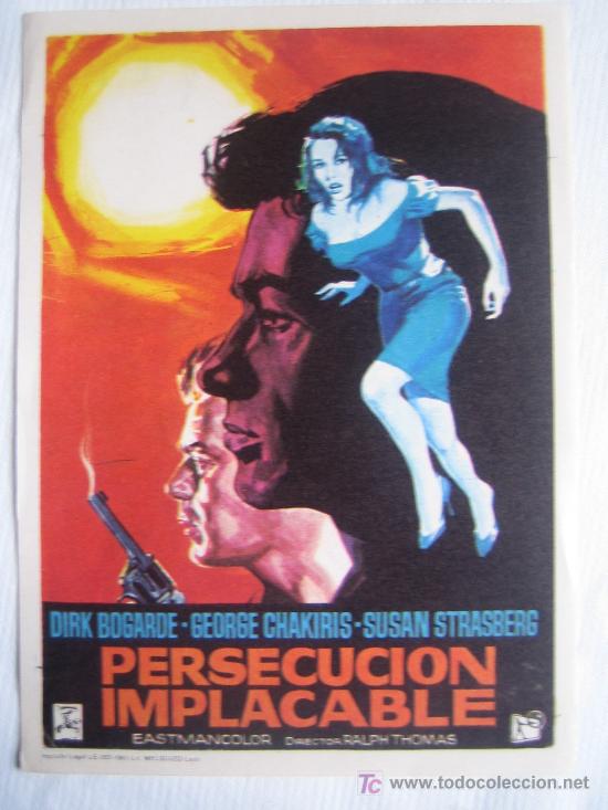 Cine: Persecucion implacable - folleto de mano - ralph thomas dirk bogarde chamartin - Foto 1