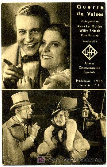 Cine: GUERRA DE VALSES  , TARJETA , S617 - Foto 1