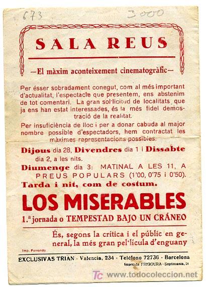 Cine: LOS MISERABLES , DOBLE, S673 - Foto 2
