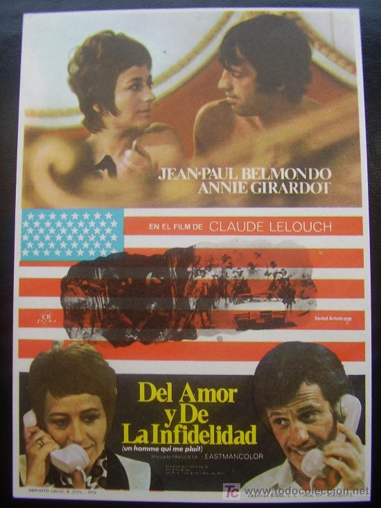 Folhetos de m&atilde;o de filmes antigos de cinema: DEL AMOR Y DE LA INFIDELIDAD