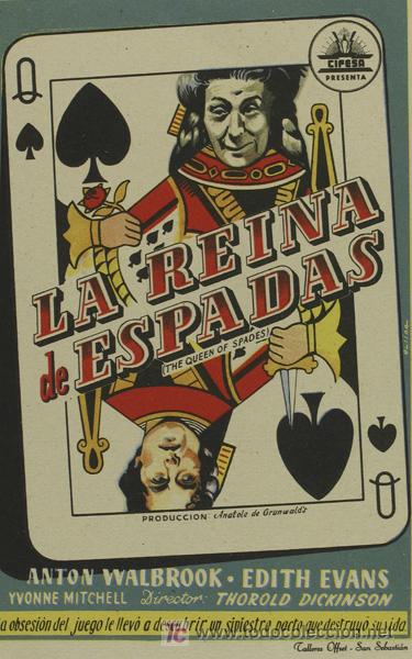 Cine: PTCC 425 LA REINA DE ESPADAS PROGRAMA SENCILLO CIFESA ANTON WALBROOK - Foto 1