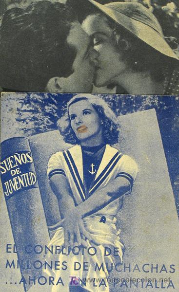 Cine: PTCC 416 SUE&Ntilde;OS DE JUVENTUD PROGRAMA DOBLE RKO KATHARINE HEPBURN FRED MACMURRAY - Foto 1