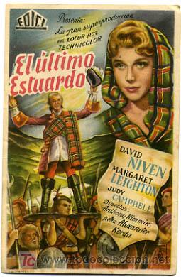Foglietti di film di film antichi di cinema: EL ULTIMO ESTUARDO   , SENCILLO  , PM7053