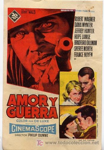 Cine: AMOR Y GUERRA   , SENCILLO  , PM7378 - Foto 1