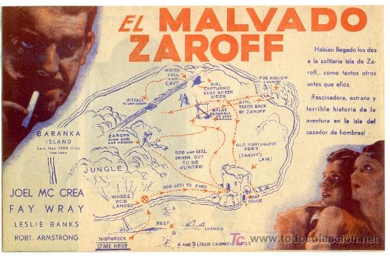 Cine: EL MALVADO ZAROFF, DOBLE , IMPECABLE, A&Ntilde;OS 30 PMD - Foto 2