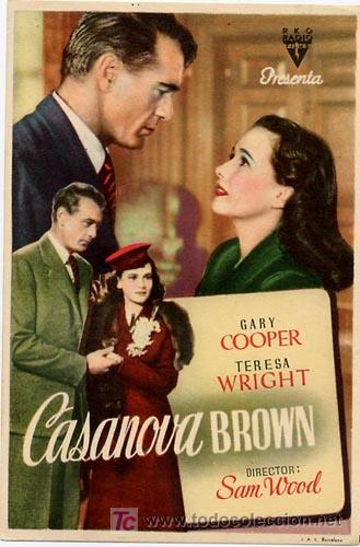 Cine: CASANOVA BROWN PROGRAMA SENCILLO RKO GARY COOPER TERESA WRIGHT - Foto 1
