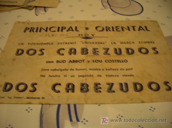 Cine: DOS CABEZUDOS  (DORSO IMPRESO - Foto 2