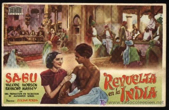 Cine: Q-00493- REVUELTA EN LA INDIA (The Drum) SABU - RAYMOND MASSEY - ROGER LIVESEY - VALERIE HOBSON