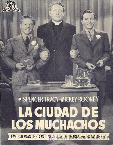 Cine: LA CIUDAD DE LOS MUCHACHOS PROGRAMA DOBLE MGM SPENCER TRACY MICKEY ROONEY - Foto 1