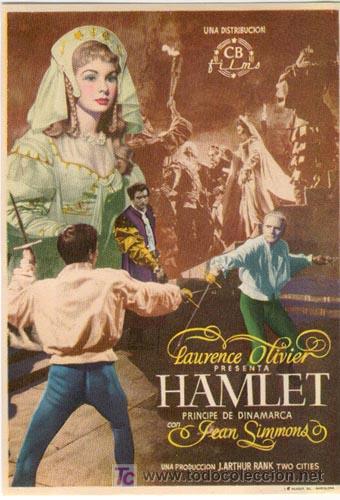 Cine: HAMLET PROGRAMA SENCILLO CB LAURENCE OLIVIER JEAN SIMMONS - Foto 1