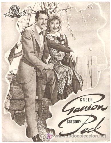 Cine: PTCC 416 EL VALLE DEL DESTINO PROGRAMA DOBLE MGM GREGORY PECK GREER GARSON - Foto 1