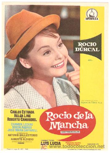 Cine: ROCIO DE LA MANCHA PROGRAMA SENCILLO DIPENFA CINE ESPA&Ntilde;OL ROCIO DURCAL - Foto 1