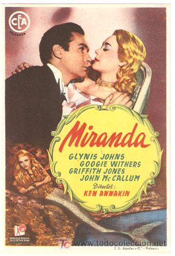 Cine: MIRANDA PROGRAMA SENCILLO CEA GLYNIS JOHNS pareja - Foto 1