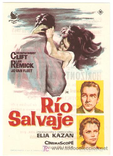 Cine: RIO SALVAJE PROGRAMA SENCILLO INTERPENINSULAR MONTGOMERY CLIFT LEE REMICK - Foto 1