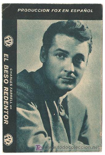Cine: PTCC 441 EL BESO REDENTOR PROGRAMA TARJETA FOX JOAN BENNETT CHARLES FARRELL D - Foto 1