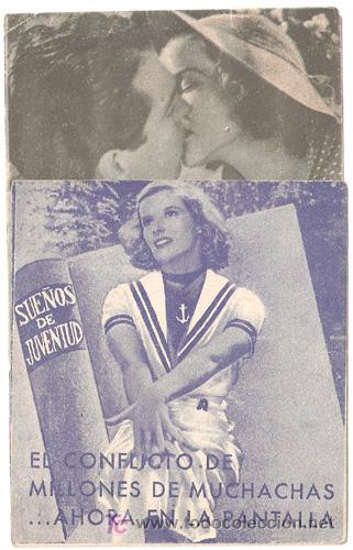 Cine: PTCC 413 SUE&Ntilde;OS DE JUVENTUD PROGRAMA DOBLE RKO KATHARINE HEPBURN FRED MACMURRAY - Foto 1
