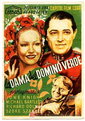 Cine: LA DAMA DEL DOMINO VERDE, GRANDE , ARAJOL , SENCILLO   , S1037