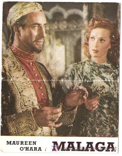 Kino: FUEGO SOBRE AFRICA MALAGA PROGRAMA LIBRITO DANES MAUREEN O'HARA MACDONALD CAREY